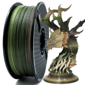 PLA Forest/Jungle/Military Rainbow Gradient Multicolor Rainbow PLA Filament, Glossy Metallic Finish， 1.75mm,1kg(2.2 lbs) Compatible with 99% FDM Printers