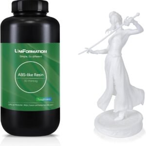 PLA Plant-Based Resin Biodegradable UV Curing Resin 405nm for LCD 3D Printer, Low Odor,High Precision (ABS White, 1000g)