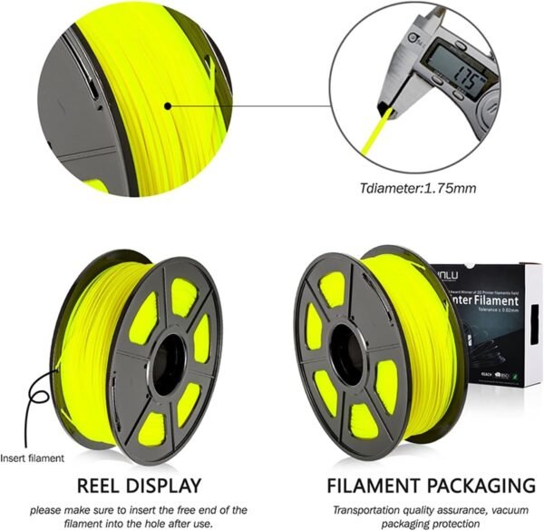 PLA/PLA+Filament for 3D Printer 1.75MM PLA/PLA Plus Filament 1KG with Spool 3D Printing Pen Filament Refills (Color : PLA Red) - Image 2
