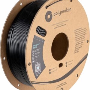 Polymaker PETG Filament 1.75mm 1kg Black 3D Printer Filament, PolyLite PETG 3D Printing Filament 1.75mm, Dimensional Accuracy +/- 0.03mm, Print with Most 3D Printers