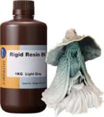 Rigid 8K Resin for UV-Curing 405nm 3D Printer Resin for LCD DLP Standard Photopolymer High Precision Low Shrinkage High Speed Curing High Elongation Light Gray 1KG