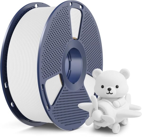 SUNLU High Speed Matte PLA Filament, Up to 600mm/s Fast 3D Printer Filament, Smooth Matte PLA Filament Fits Most FDM 3D Printers, 1KG Reusable Spool, Matte White