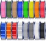 SUNLU PLA Filament 16 Color Bundle Multicolor, PLA 3D Printer Filament 1.75mm, Individually Vacuum Packed, 0.25kg per Spool, 4kg in Total, 16 Pack. (12 Regular Solid Color and 4 Transparent Color)