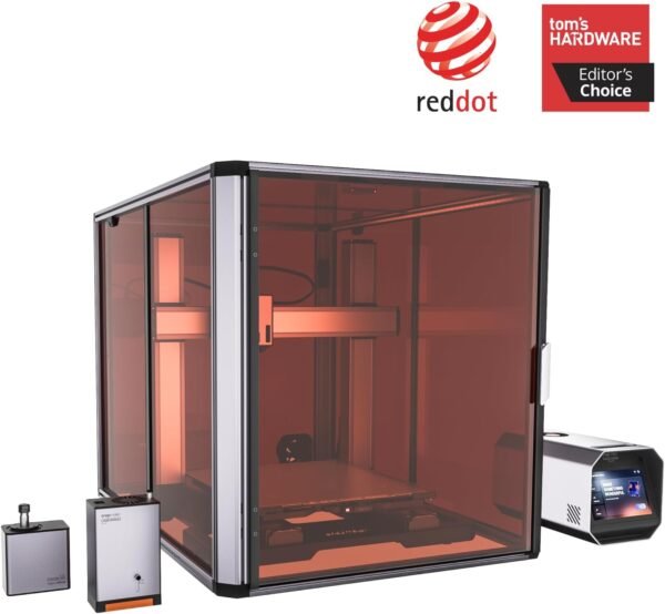 Snapmaker Artisan Premium 3 in 1 3D Printer with 40W Laser Engraver&200W CNC Carving,3D Printer Dual Extrusion Large Printing Size 15.75"x15.75"x15.75" with 7"Touchscreen,Industrial-Grade Linear Rails