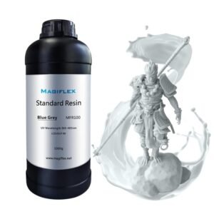 Upgraded Standard 3D Printer Resin, Non-Brittle, Better Texture & Smoother Surface, 405nm Fast UV-Curing Resin, High Precision for 8K Capable LCD/DLP/SLA 3D Printing (1000g) (Blue Grey)