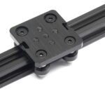 Zeberoxyz Small V-Wheel with Plate for 2020V-Slot Aluminum Profile 3D Printer Accessories Parts Set for CNC Kossel Black Wheel (Small Pulleys Wheels)