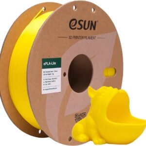 eSUN PLA Filament 1.75mm, High Toughness 3D Printer Filament Upgraded PLA Filament, Dimensional Accuracy +/- 0.03mm, 1KG Cardboard Spool (2.2 LBS) 3D Printing Filament for 3D Printers, Yellow