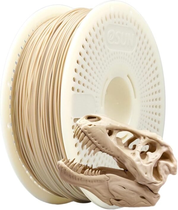 eSUN PLA+ Refilament 1.75mm and Upgarded eSpool+ Set, Reusable and Removable Filament Spool Replacement with 3D Printer Refill PLA Plus, 1KG Spoolless 3D Printing Filament, Bone White