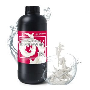 phrozen 3D Printer Water-Washable Rapid Resin [Tough White], 405nm LCD UV-Curing Photopolymer Resin, Strong Impact Resistance, High Flexibility, Low Odor, Non-Brittle, Easy to Clean and Cure (1KG)