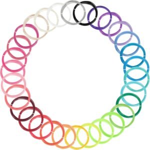 uxcell 3D Pen Filament Refills, 30 Colors 3D Pen PLA Filament 1.75mm, 10 Feet Each Color, 300 Feet in Total, for 3D Drawing Pen Refill