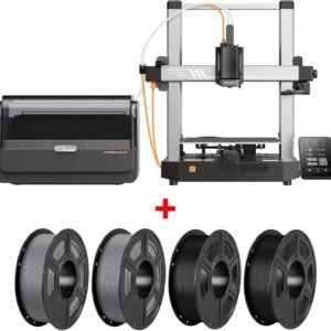 （Anycubic Bundle Filament 4KG） Anycubic Kobra 3 V2 Combo 3D Printer, Smart Multicolor Printing Up to 600mm/s Print Speed