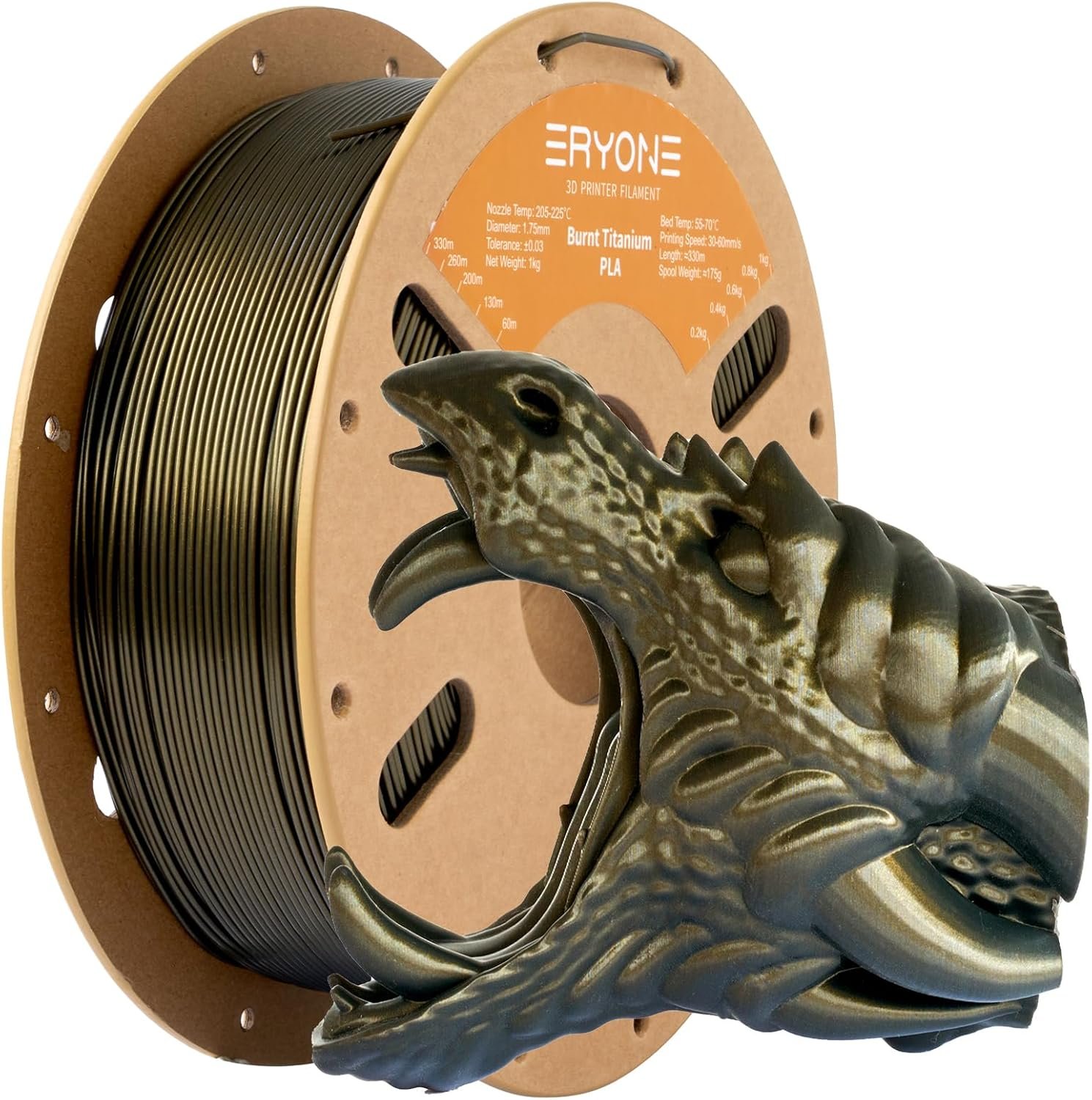 ERYONE Burnt Titanium PLA Filament 3D Printer PLA Filament 175mm